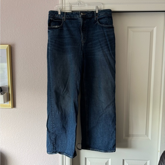 Old Navy Extra High Rise Sky High Wide Leg Jeans size 18 CUSTOM WAISTBAND - Picture 1 of 6